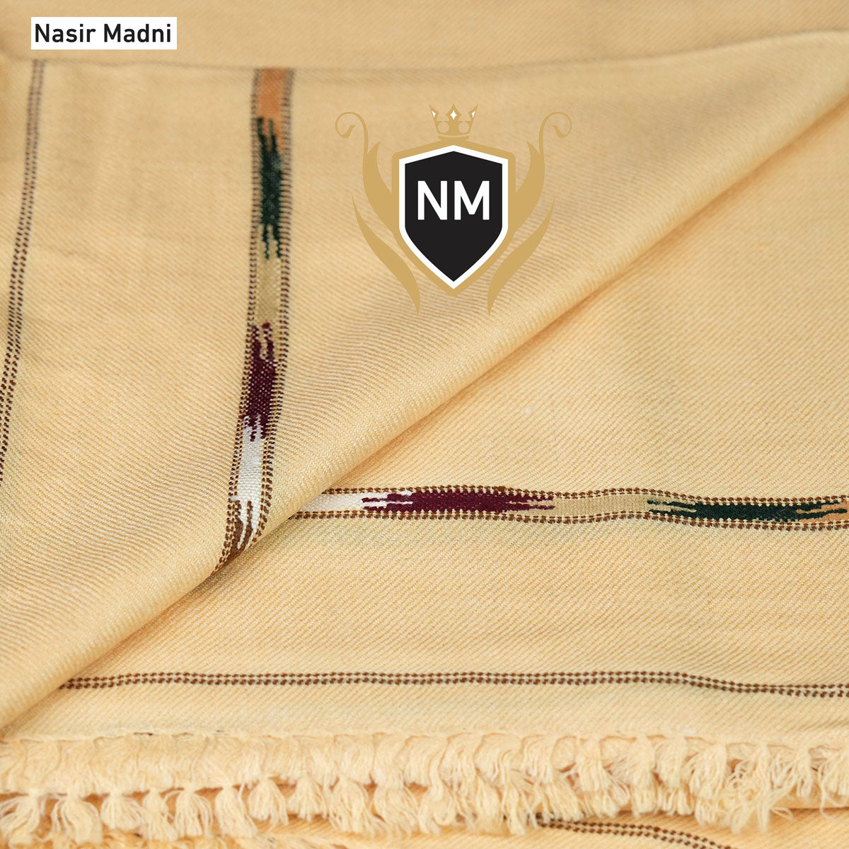 Acrylic-wool shawl Beige