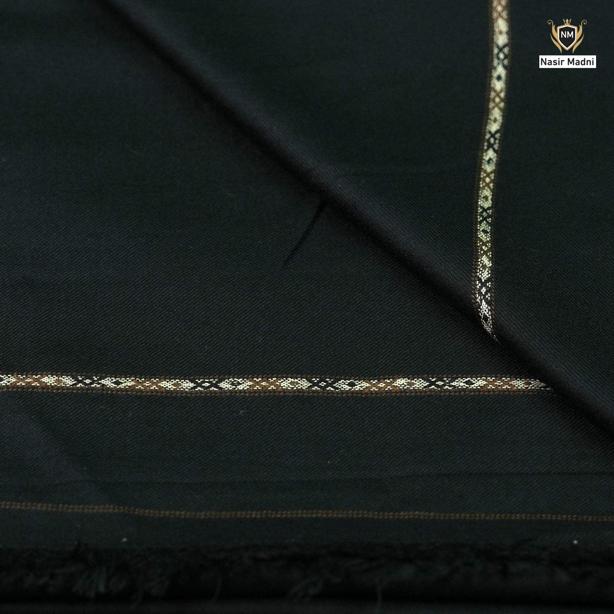 Pure Wool Challa Shawl- Black