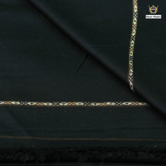 Pure Wool Challa Shawl- Black